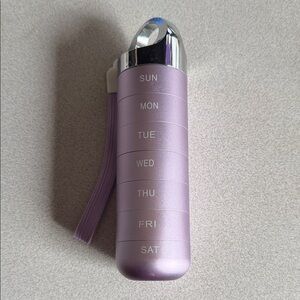 Weekly Pill Stack Organizer - Metallic Lavender